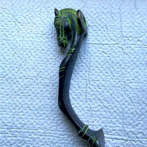 One Tibetan Horse Door Handle Bronze